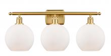 Innovations Lighting 516-3W-SG-G121 - Athens - 3 Light - 28 inch - Satin Gold - Bath Vanity Light