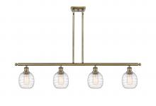 Innovations Lighting 516-4I-AB-G1013-LED - Belfast - 4 Light - 48 inch - Antique Brass - Cord hung - Island Light