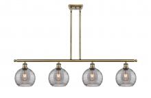  516-4I-AB-G1213-8SM - Athens Deco Swirl - 4 Light - 48 inch - Antique Brass - Cord hung - Island Light