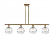 Innovations Lighting 516-4I-BB-G1213-8-LED - Athens Deco Swirl - 4 Light - 48 inch - Brushed Brass - Cord hung - Island Light