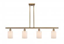 Innovations Lighting 516-4I-BB-G341-LED - Hadley - 4 Light - 48 inch - Brushed Brass - Cord hung - Island Light