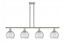 Innovations Lighting 516-4I-PN-G1213-8-LED - Athens Deco Swirl - 4 Light - 48 inch - Polished Nickel - Cord hung - Island Light