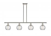 Innovations Lighting 516-4I-PN-G1215-6-LED - Athens Water Glass - 4 Light - 48 inch - Polished Nickel - Cord hung - Island Light