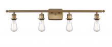 Innovations Lighting 516-4W-BB-LED - Bare Bulb - 4 Light - 36 inch - Brushed Brass - Bath Vanity Light