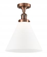 Innovations Lighting 517-1CH-AC-G41-L-LED - Cone - 1 Light - 12 inch - Antique Copper - Semi-Flush Mount