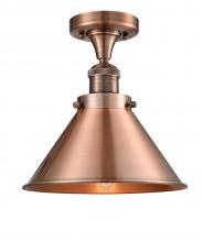 Innovations Lighting 517-1CH-AC-M10-AC-LED - Briarcliff - 1 Light - 10 inch - Antique Copper - Semi-Flush Mount