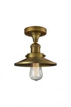 Innovations Lighting 517-1CH-BB-M4-LED - Railroad - 1 Light - 7 inch - Brushed Brass - Semi-Flush Mount