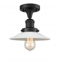 Innovations Lighting 517-1CH-BK-G1-LED - Halophane - 1 Light - 9 inch - Matte Black - Semi-Flush Mount