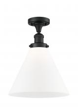 Innovations Lighting 517-1CH-BK-G41-L-LED - Cone - 1 Light - 12 inch - Matte Black - Semi-Flush Mount