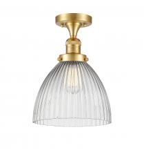 Innovations Lighting 517-1CH-SG-G222-LED - Seneca Falls - 1 Light - 10 inch - Satin Gold - Semi-Flush Mount