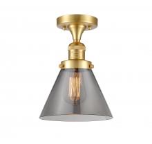 Innovations Lighting 517-1CH-SG-G43-LED - Cone - 1 Light - 8 inch - Satin Gold - Semi-Flush Mount