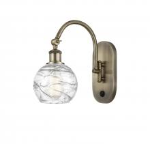 Innovations Lighting 518-1W-AB-G1213-6-LED - Athens Deco Swirl - 1 Light - 6 inch - Antique Brass - Sconce