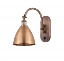 Innovations Lighting 518-1W-AC-MBD-75-AC-LED - Bristol - 1 Light - 8 inch - Antique Copper - Sconce