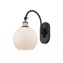 Innovations Lighting 518-1W-BAB-G121-8-LED - Athens - 1 Light - 8 inch - Black Antique Brass - Sconce