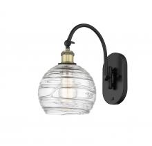 Innovations Lighting 518-1W-BAB-G1213-8-LED - Athens Deco Swirl - 1 Light - 8 inch - Black Antique Brass - Sconce