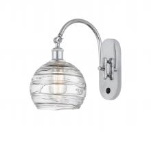 Innovations Lighting 518-1W-PC-G1213-8-LED - Athens Deco Swirl - 1 Light - 8 inch - Polished Chrome - Sconce