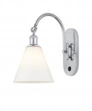 Innovations Lighting 518-1W-PC-GBC-81-LED - Berkshire - 1 Light - 8 inch - Polished Chrome - Sconce