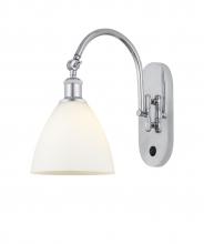 Innovations Lighting 518-1W-PC-GBD-751-LED - Bristol - 1 Light - 8 inch - Polished Chrome - Sconce