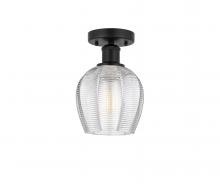 Innovations Lighting 616-1F-BK-G462-6 - Norfolk - 1 Light - 6 inch - Matte Black - Semi-Flush Mount