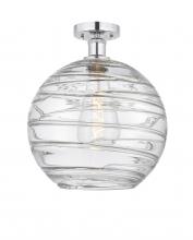 Innovations Lighting 616-1F-PC-G1213-12 - Athens Deco Swirl - 1 Light - 12 inch - Polished Chrome - Semi-Flush Mount