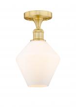 Innovations Lighting 616-1F-SG-G651-8 - Cindyrella - 1 Light - 8 inch - Satin Gold - Semi-Flush Mount