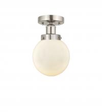 Innovations Lighting 616-1F-SN-G201-6 - Beacon - 1 Light - 6 inch - Brushed Satin Nickel - Semi-Flush Mount