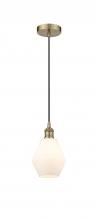 Innovations Lighting 616-1P-AB-G651-6-LED - Cindyrella - 1 Light - 6 inch - Antique Brass - Cord hung - Mini Pendant