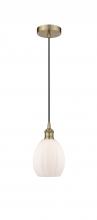 Innovations Lighting 616-1P-AB-G81-LED - Eaton - 1 Light - 6 inch - Antique Brass - Cord hung - Mini Pendant