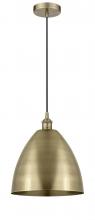 Innovations Lighting 616-1P-AB-MBD-12-AB-LED - Bristol - 1 Light - 12 inch - Antique Brass - Cord hung - Mini Pendant