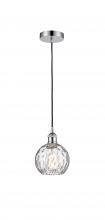 Innovations Lighting 616-1P-PC-G1215-6-LED - Athens Water Glass - 1 Light - 6 inch - Polished Chrome - Cord hung - Mini Pendant