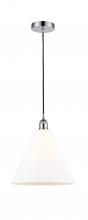 Innovations Lighting 616-1P-PC-GBC-121-LED - Berkshire - 1 Light - 12 inch - Polished Chrome - Cord hung - Mini Pendant