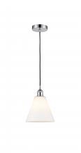 Innovations Lighting 616-1P-PC-GBC-81-LED - Berkshire - 1 Light - 8 inch - Polished Chrome - Cord hung - Mini Pendant