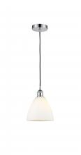 Innovations Lighting 616-1P-PC-GBD-751-LED - Bristol - 1 Light - 8 inch - Polished Chrome - Cord hung - Mini Pendant