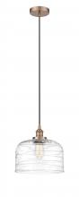 Innovations Lighting 616-1PH-AC-G713-L-LED - Bell - 1 Light - 12 inch - Antique Copper - Cord hung - Mini Pendant