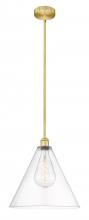 Innovations Lighting 616-1S-SG-GBC-162-LED - Berkshire - 1 Light - 16 inch - Satin Gold - Cord hung - Pendant