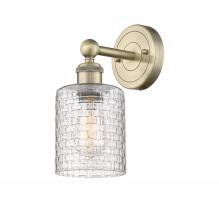 Innovations Lighting 616-1W-AB-G112C-5CL - Cobbleskill - 1 Light - 5 inch - Antique Brass - Sconce