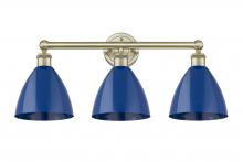  616-3W-AB-MBD-75-BL - Plymouth - 3 Light - 26 inch - Antique Brass - Bath Vanity Light