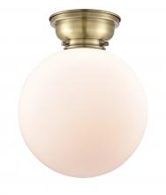 Innovations Lighting 623-1F-AB-G201-12-LED - Beacon - 1 Light - 12 inch - Antique Brass - Flush Mount