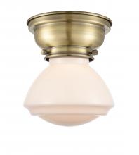 Innovations Lighting 623-1F-AB-G321-LED - Olean - 1 Light - 7 inch - Antique Brass - Flush Mount