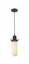  900-1P-BK-CE228-BK-W - Centri - 1 Light - 5 inch - Matte Black - Cord hung - Mini Pendant