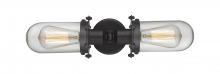  900-2W-BK-CE231-BK-CL - Centri - 2 Light - 22 inch - Matte Black - Bath Vanity Light