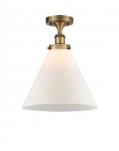 Innovations Lighting 916-1C-BB-G41-L-LED - Cone - 1 Light - 12 inch - Brushed Brass - Semi-Flush Mount