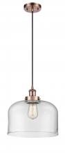 Innovations Lighting 916-1P-AC-G72-L - Bell - 1 Light - 12 inch - Antique Copper - Cord hung - Mini Pendant