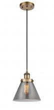 Innovations Lighting 916-1P-BB-G43-LED - Cone - 1 Light - 8 inch - Brushed Brass - Cord hung - Mini Pendant