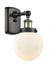 Innovations Lighting 916-1W-BAB-G201-6-LED - Beacon - 1 Light - 6 inch - Black Antique Brass - Sconce