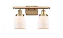  916-2W-BB-G51 - Bell - 2 Light - 16 inch - Brushed Brass - Bath Vanity Light