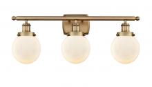 Innovations Lighting 916-3W-BB-G201-6-LED - Beacon - 3 Light - 26 inch - Brushed Brass - Bath Vanity Light