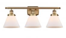 Innovations Lighting 916-3W-BB-G41 - Cone - 3 Light - 28 inch - Brushed Brass - Bath Vanity Light