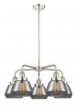 Innovations Lighting 916-5CR-PN-G173 - Fulton - 5 Light - 26 inch - Polished Nickel - Chandelier