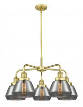 Innovations Lighting 916-5CR-SG-G173 - Fulton - 5 Light - 26 inch - Satin Gold - Chandelier